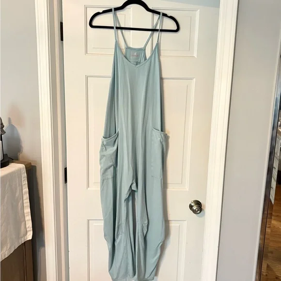 Free People Movement Hot Shot Onesie Baby Blue Medium - Picture 3 of 5